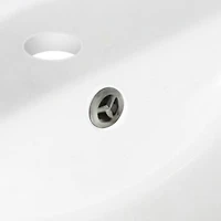 American Imaginations -in. W 1 Hole Ceramic Top Set In White Color AI