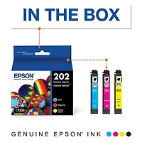 Epson T202 DuraBrite Ultra Ink Colour Combo Cartridge, Cyan, Magenta, Yellow (T202520-S)