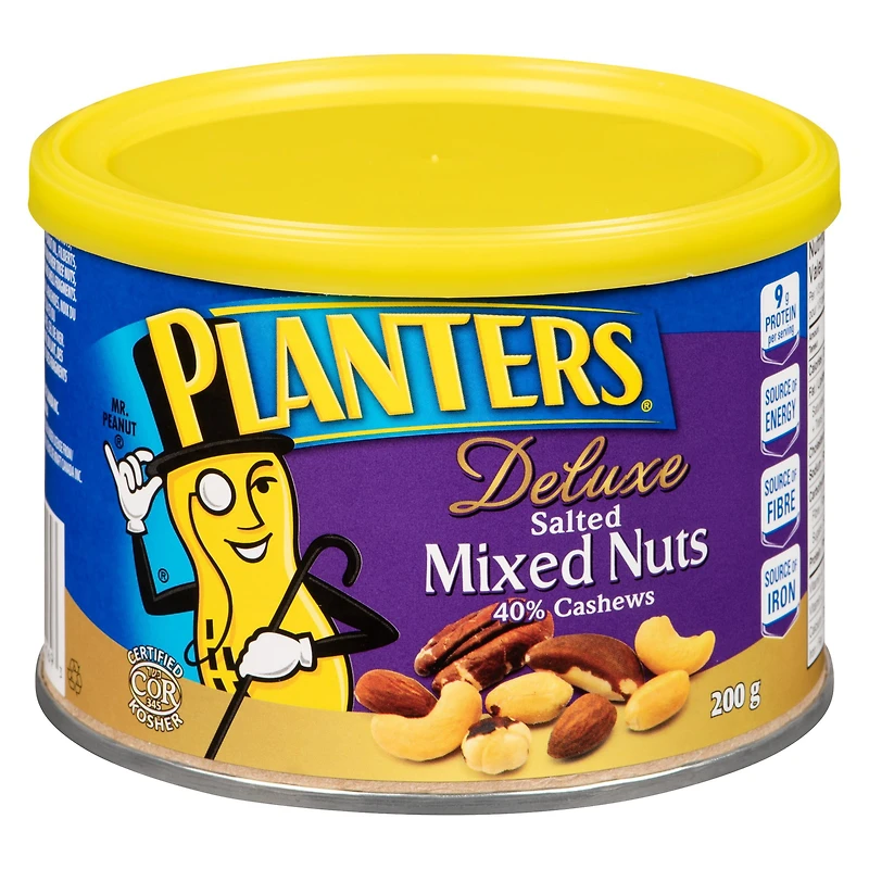 Planters Noix Melangees Deluxe salees Planters Noix Melangees Deluxe salees 40% de noix de cajou