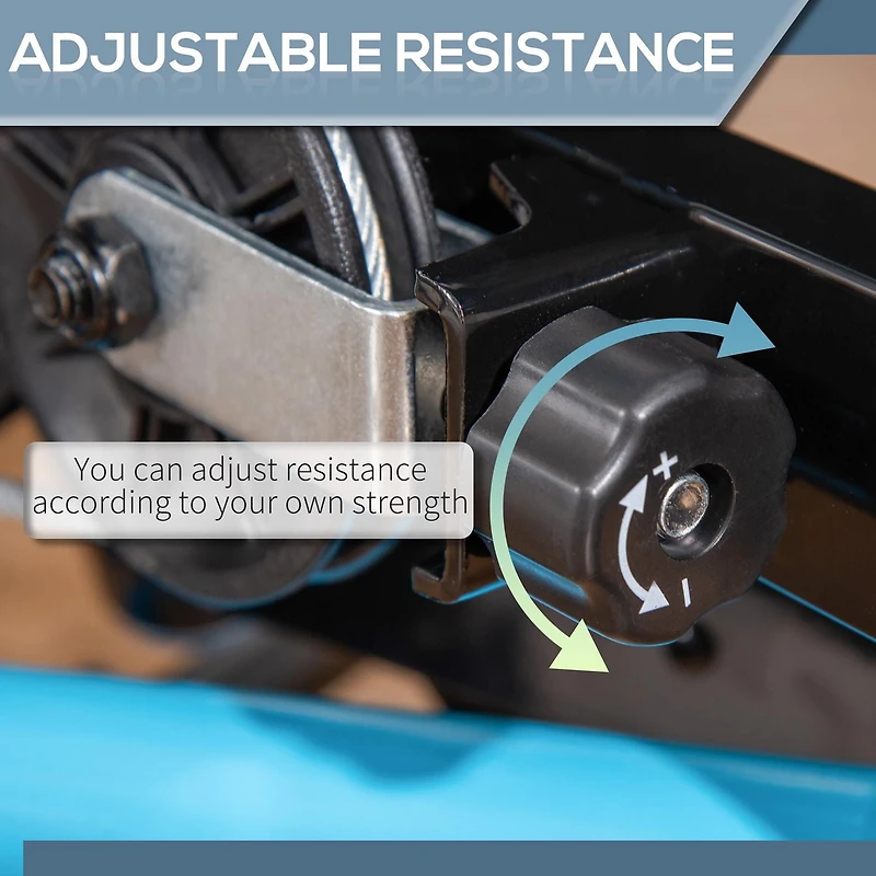 Soozier Stair Stepper Cardio Home Gym Fitness Machine w/ Height Adjustable Bars