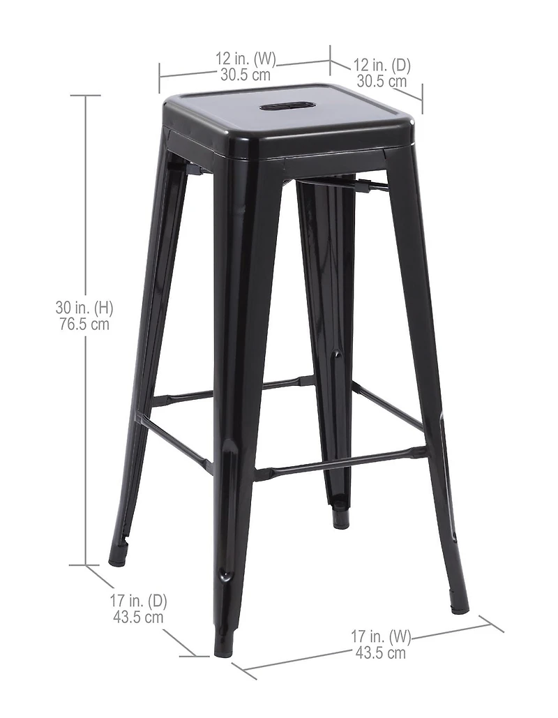 Mainstays 30 inch Metal Barstools Set of 4 - Multi Colors