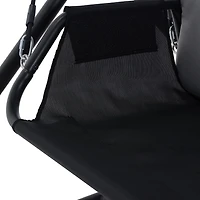Deko Living Outdoor 3 Seat Cushioned Swing Chair with Textilene Canopy