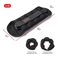Sunny Health & Fitness Ankle Weight 2-Pound (Pair) - SF-WA01-2
