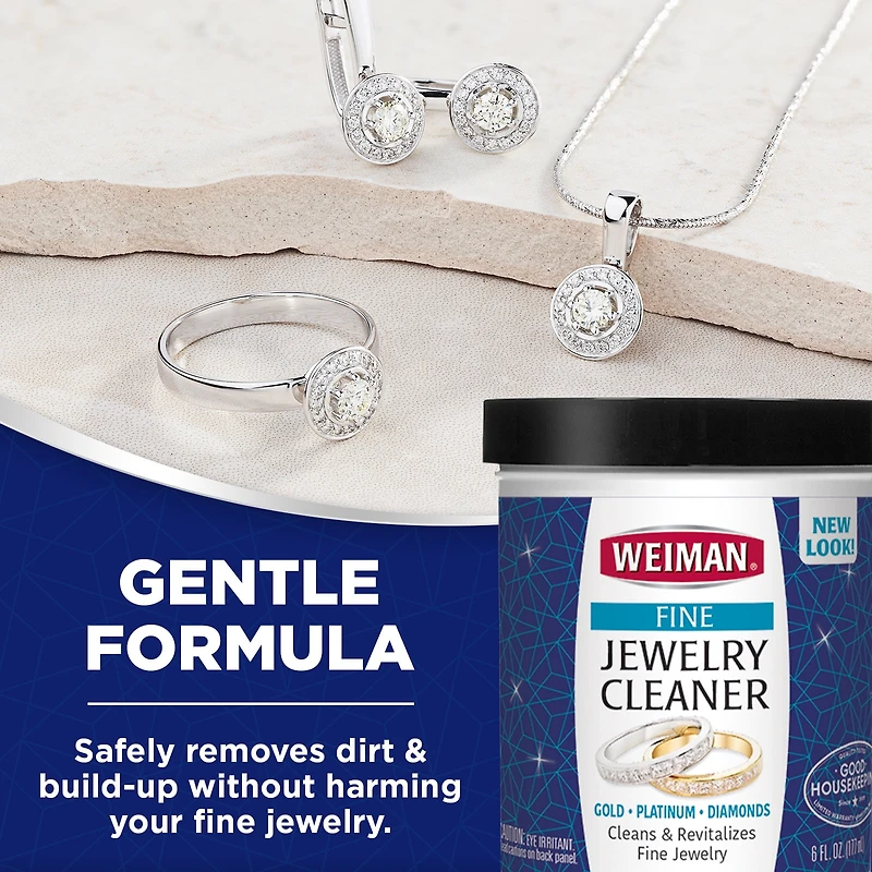 Weiman Fine Jewelry Cleaner for Gold, White Gold, Precious Stones, 7oz