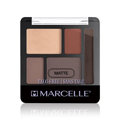 Marcelle Ombre à paupières quintet sans talc 5 nuances aux finis satinés et mats
