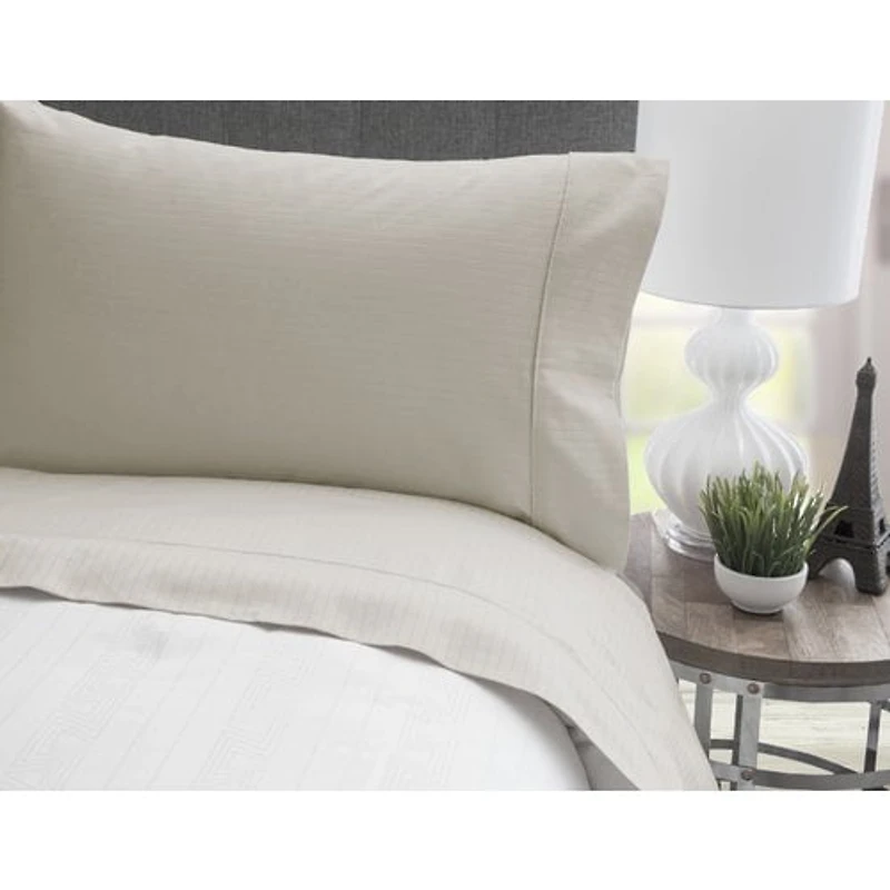 Johnson Home 600 Thread Count Cotton Tuxedo Sheet Sets