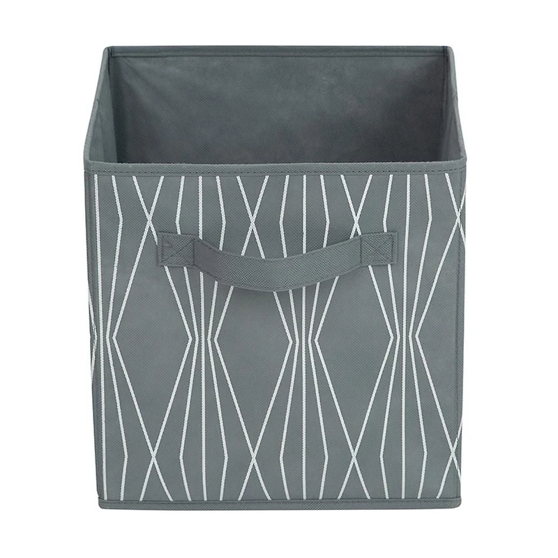Panier de rangement en tissu Mainstays - Pliable, idéal pour la chambre d'enfant, la salle de jeux, le placard et l'organisation de la maison Taille assemblé : 26.7cmx26.7cmx27.9cm; Plusieurs couleurs en option.