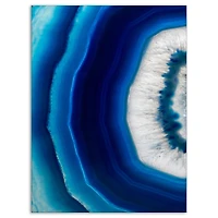 Design Art Blue Agate Crystal Abstract Digital Art Canvas Print