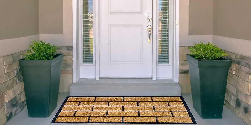 Extra Large Non-Slip Rubber Coir Door Mat – 24 Inch x 36 Inch, Durable for Outdoor/Indoor Use