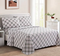 Marina Decoration Printed 600 Thread Count Soft Deep Pocket Hotel Standard Long Staple Cotton Blend Percale All Season Bedding Sheet Set