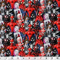 Fabric Creations Tissu de coton au mètre Spiderman Marvel et ses amis 111 cm (44")