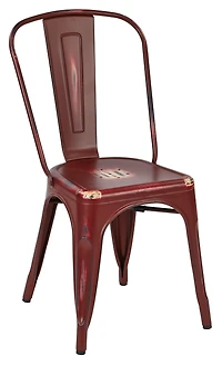 OSP Designs Bristow Antique Red Metal Dining Chair