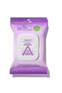 Almay Biodegradable Longwear Makeup Remover Cleansing Towelettes, 25 Count, Cleansing Towelettes