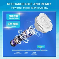 Bell + Howell Scrubtastic Express Dark Grey Rechargeable Handheld Power Scrubber – Cordless Bathroom Cleaner
