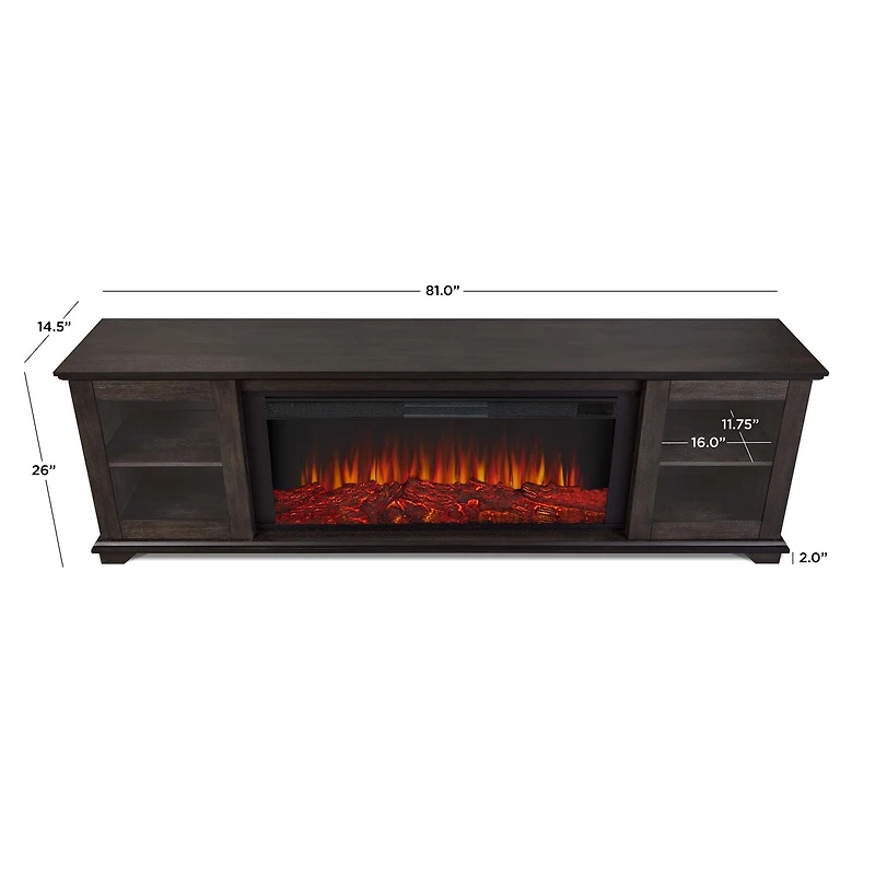 Benjamin 81" Landscape Electric Fireplace TV Stand