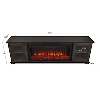Benjamin 81" Landscape Electric Fireplace TV Stand