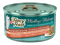 Fancy Feast Medleys Shredded White Meat Chicken Fare in a Savoury Broth, Wet Cat Food 85 g, 85 g