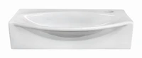 American Imaginations 16.5-in. W Wall Mount White Bathroom Vessel Sink Set For 1 Hole Right Faucet AI-22471
