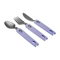 Cool Gear Slider Cutlery Set - Travel Fork, Knife, Spoon