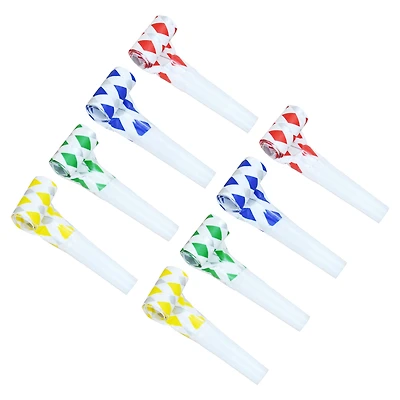 New Year Multi-Color Paper Blowout, 13", 8 Count, Party Noisemakers , Brand Way to Celebrate Style, Adult
