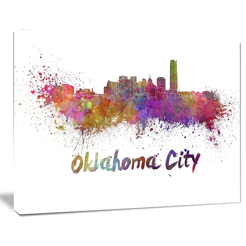 Design Art Oklahoma Skyline Canvas Print