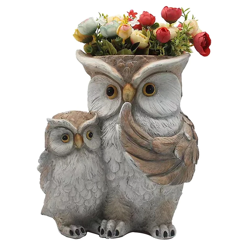 Angelo Décor jardinière duo hibou de 35 cm