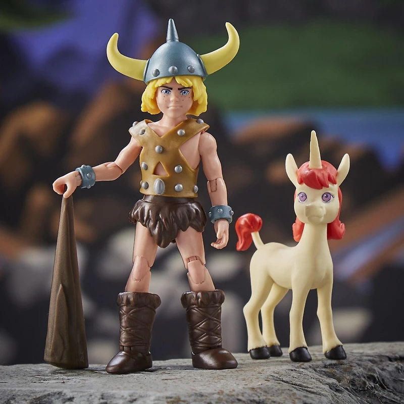 Dungeons & Dragons Cartoon Classics, pack de 2 figurines de 15 cm Bobby & Uni, dessin animé des années 80, inclut d12 D&D exclusif
