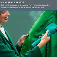 Défroisseur manuel Rowenta Pure Pop pour vêtements, tête réversible et face anti-peluche Pure Pop
