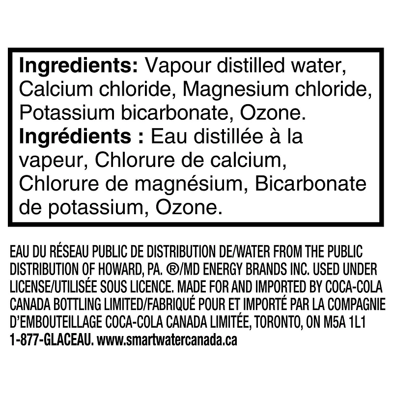 Glaceau Smartwater Alkaline Bottle, 1 Liter