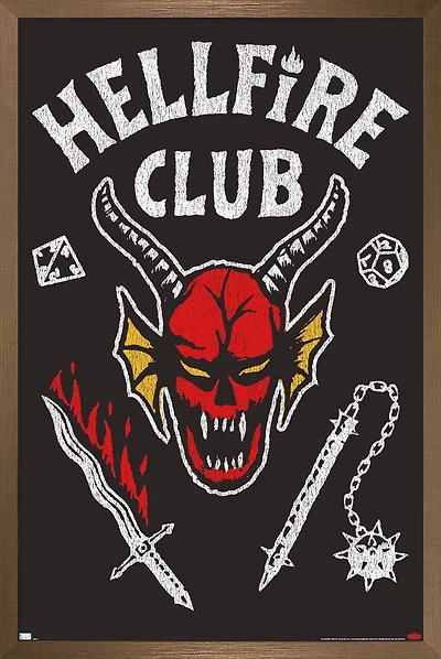 Netflix Stranger Things: Season 4 - Hellfire Club Wall Poster, 14.725" x 22.375" Framed