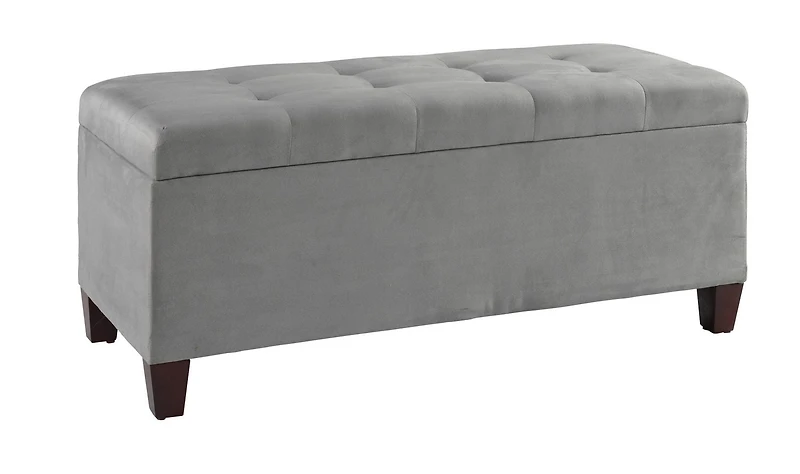 Charlotte Grey Shoe Storage Ottoman