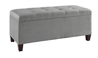 Charlotte Grey Shoe Storage Ottoman