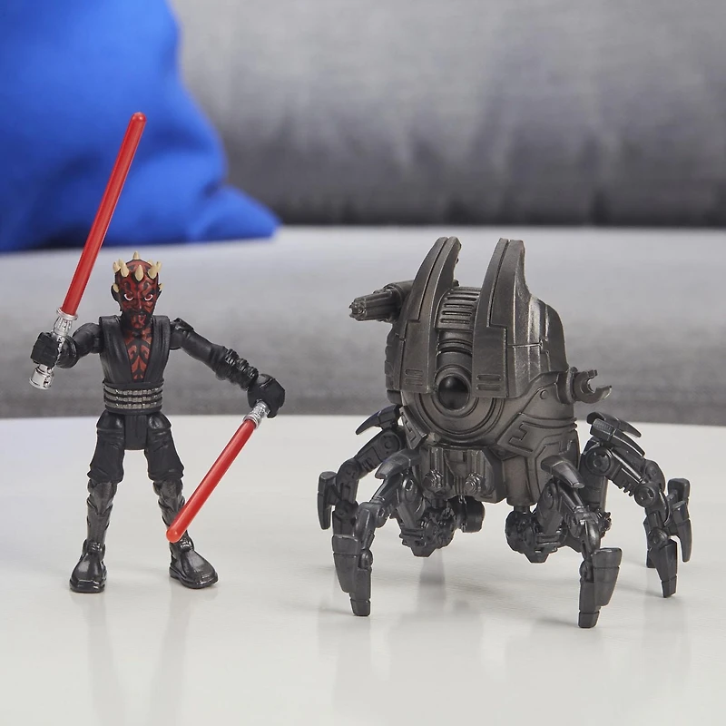 Star Wars Mission Fleet Gear Class Darth Maul Sith Probe Pursuit 2.5-Inch-Scale Figure and Vehicle, Toys for Kids Ages 4 and Up