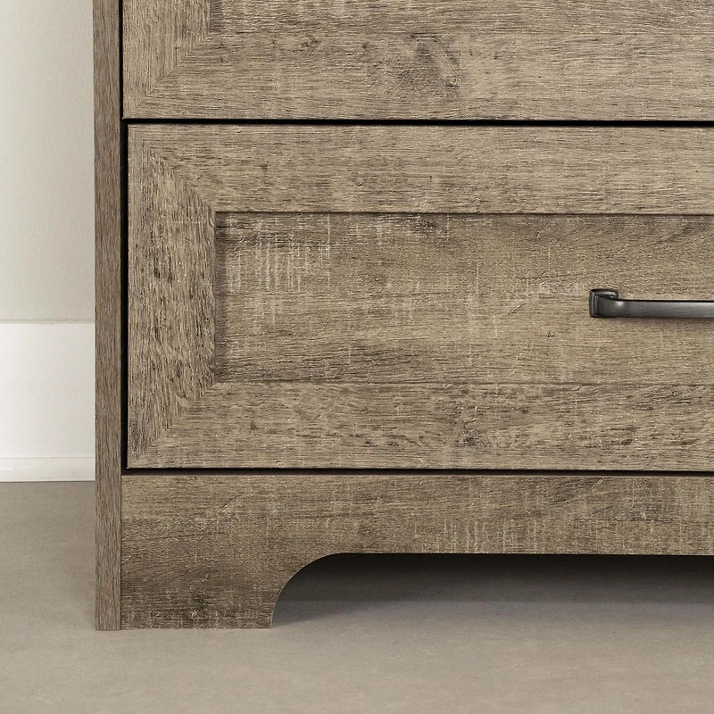 South Shore Prairie 6-Drawer Double Dresser Weathered Oak