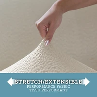 SmartFit Boucle Stretch Sofa Recycled Fabric Slipcover, 1-Piece, Machine Washable, Tan