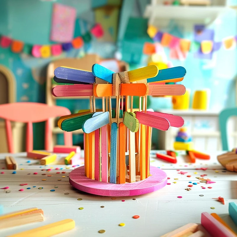 TINY HANDS Wooden Craft Sticks, 150 pcs, Real Wood, 11.4cm x 0.9cm, Age 3+, Kids, Crafts, WOODSTK11.5CM 150PCS