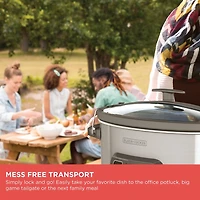 Black + Decker 7-qt Locking Lid Digital Slow Cooker