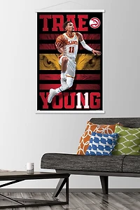NBA Atlanta Hawks - Trae Young 20 Wall Poster, 22.375" x 34" Framed