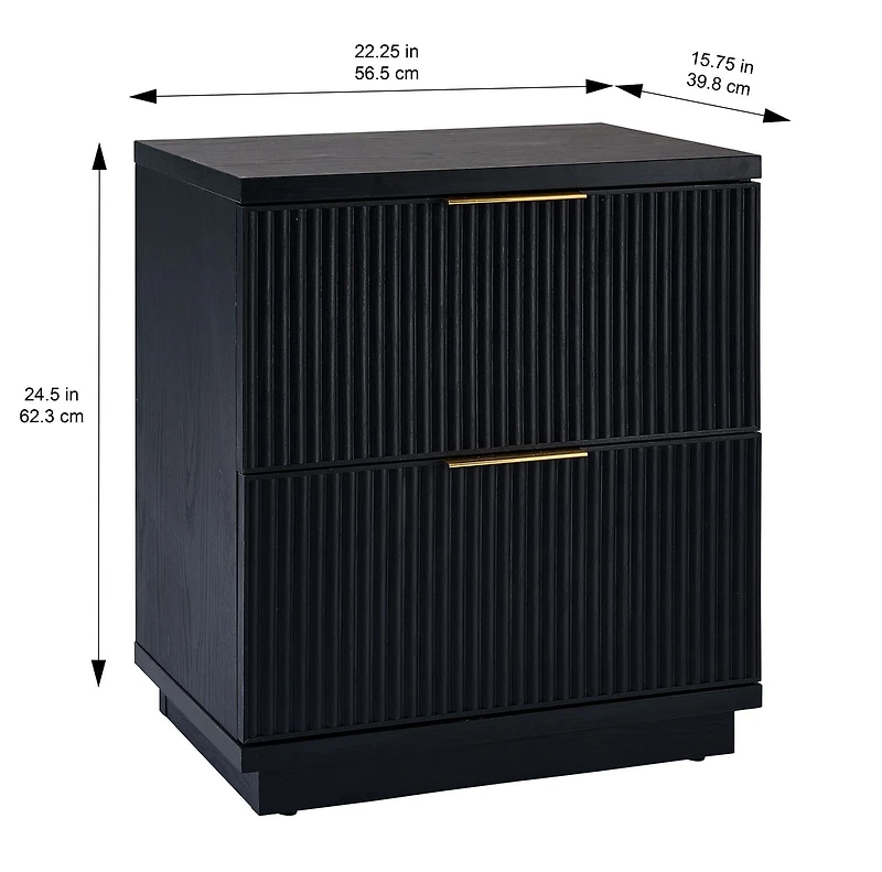 Better Homes & Gardens Cannelé Lillian Table de nuit Chargement du poids pour le tiroir: 25 lb