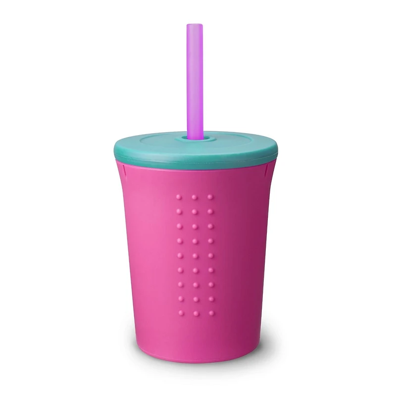 Tasse de paille GoSili, 12 oz. Baie/Mer