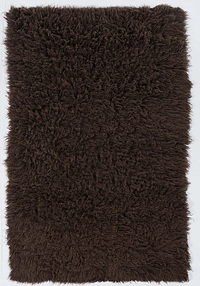 New Flokati 1400gr 3'6" x 5'6" Accent Rug, Cocoa