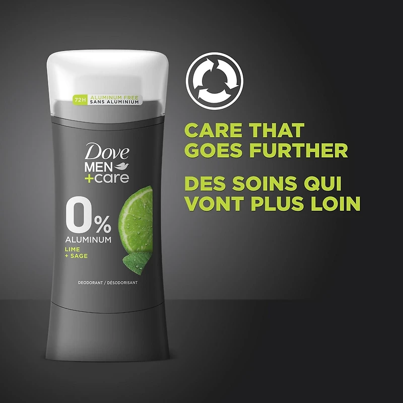 Désodorisant en bâton Dove Men+Care  Lime + Sauge 74g
