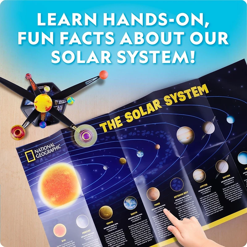 National Geographic: Glow in the Dark Solar System – Educational STEM Kit for Kids Ages 6+, Solar System