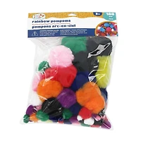 TINY HANDS Pompons arc-en-ciel, paquet de 100, formats assortis 12,7–50, 8 mm (½–2 po), âges 3+ POMPOM LG ASST 100PC