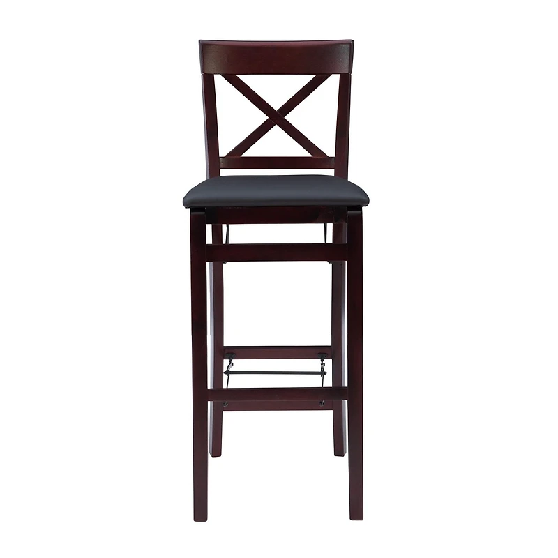 Tabouret de bar pliant à dossier X Bronson