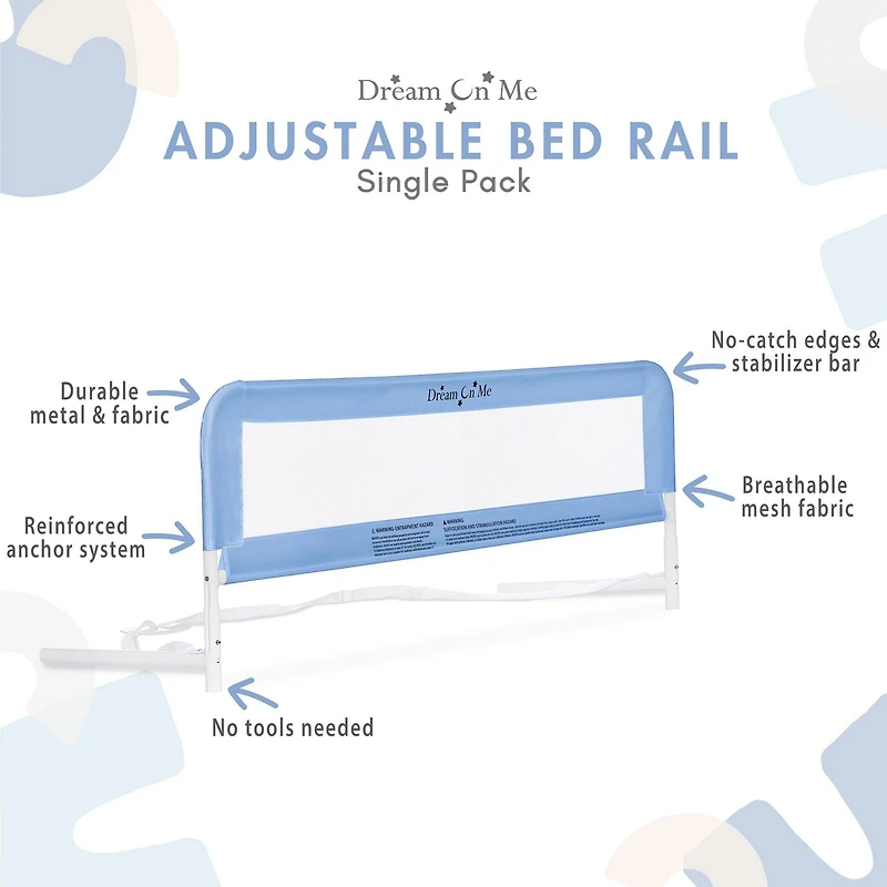 Dream On Me Adjustable Mesh Bed Rail,  Model #444