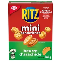 Ritz Bits Sandwich Snacking Crackers, Peanut Butter, 180 g