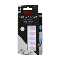 KISS Salon X-tend LED Soft Gel System, Solid Lavender, Long Coffin