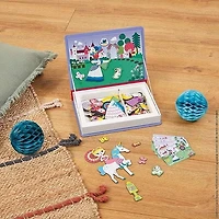 Janod - Magnetic Princess Educational Game - 55 Magnets & 7 Cards - Create Scenes - FSC® Certified & Safe Material - Ages 3+ - J02725