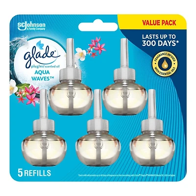 Recharge d'huile parfumée Glade PlugIns® (paquet de 5) VP - Aqua Waves™